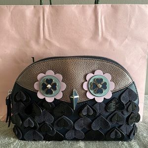 Kate spade zibbi medium dome cosmetic bag owl make up New without tags